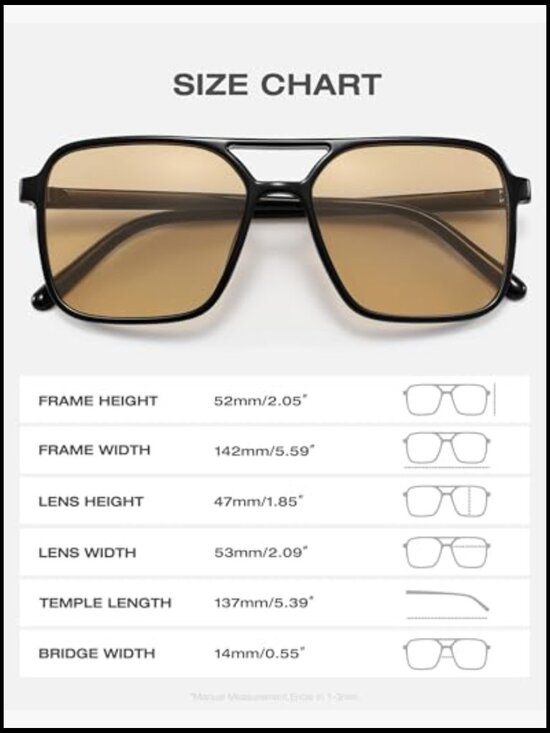 Square Aviator Sunglasses UV400 Protection Retro Double Bar Frame main image 7